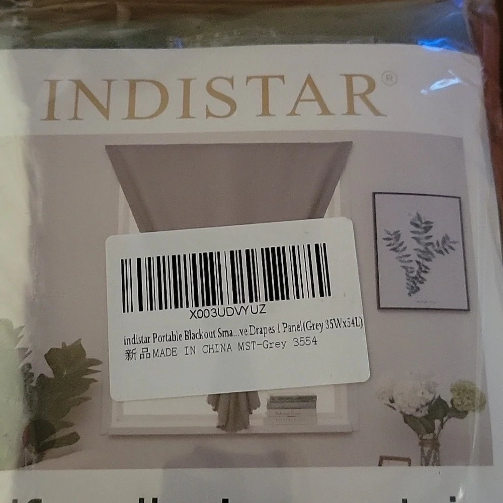 Blackout Self-Adhesive Curtain - Gray